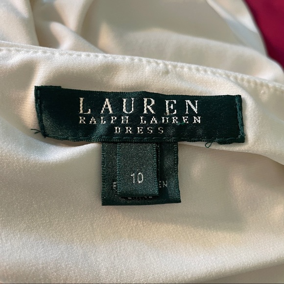 Lauren by Ralph Lauren Ivory Sheath Dress sz 10. Cutout  on back and front. - Picture 6 of 7